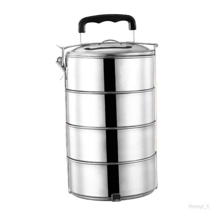 Boîte à Lunch Empilable Bento Avec Compartiments - Idéale Bureau, école, Pique-nique - Capacité 1000 Ml - 9