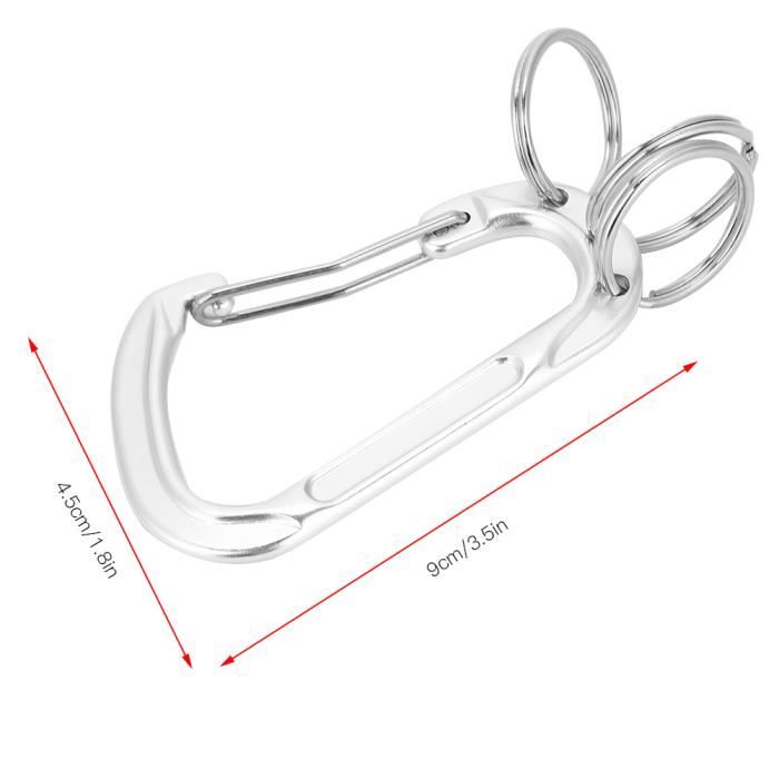 Escalade Lourde Carabiner 25Kn En Forme De D, Mousqueton À Verrouillage