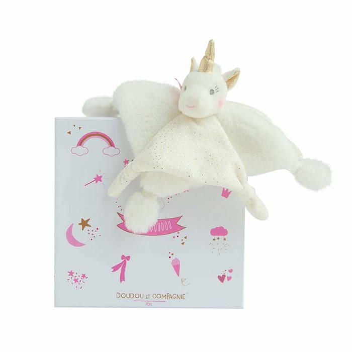 Doudou - DOUDOU ET COMPAGNIE - Licorne or 22 cm - Enfant - Fille - Blanc