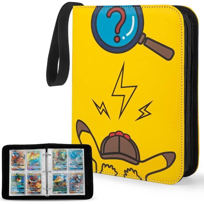 Album Cartes Pokémon 400 Places - Cuir PU Avec Fermeture - Collection Et Protection