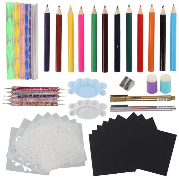 ISIYINER Kit Mandala 19 Pièces – Outils De Dotting, Pochoirs Et Palette, Pour Peinture Sur Roche, Nail Art, DIY