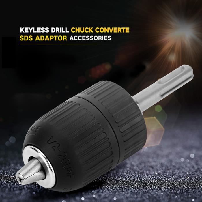 3/8 Mandrin De Perçage Métal Du Fil 0.8mm-10mm Sans Clé,Mandrin De Perçage Sans Clé Professionnel Robuste De 3/8-24UNF Pour Perceuse électrique à Main, Perceuse à Percussion
