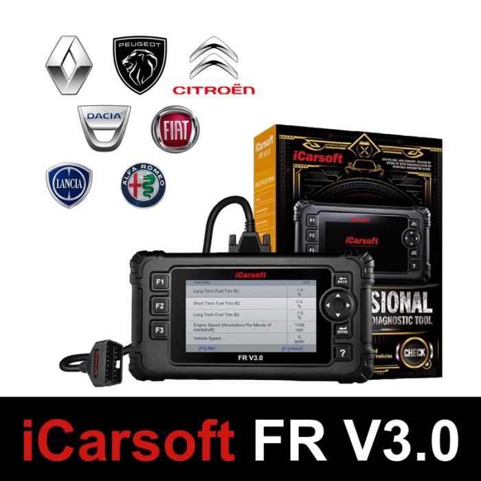 ICarsoft FR V3 - Valise Diagnostic Auto Pro compatible Peugeot - Citroën -  Renault - Dacia - Fiat - Alfa - OBD2 Outil Diagnostique - Cdiscount Auto