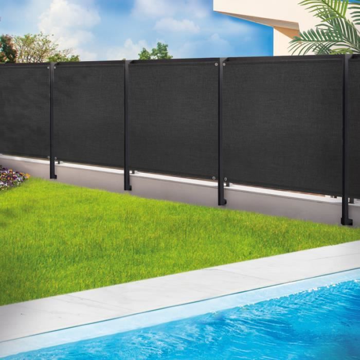 DURABLE Brise-vue de jardin PVC rigide pour panneaux de clôture balcon QUEST® 2,52 26m 