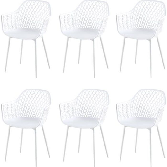 Lot De 6 Chaises Transparentes Design Scandinave – Salle à Manger & Cuisine
