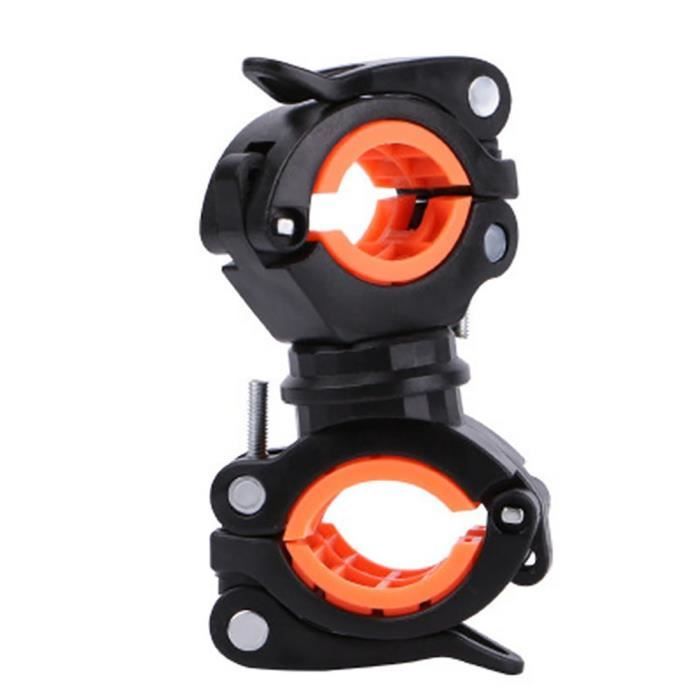 Support Lampe Torche U-shaped - Clip Bras + Fixation Trépied - 2 Pièces (noir)