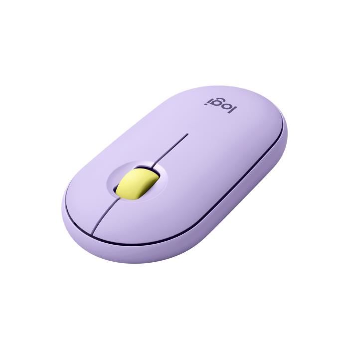 Logitech - Souris sans fil M350 avec Bluetooth - Lavender Lemonade