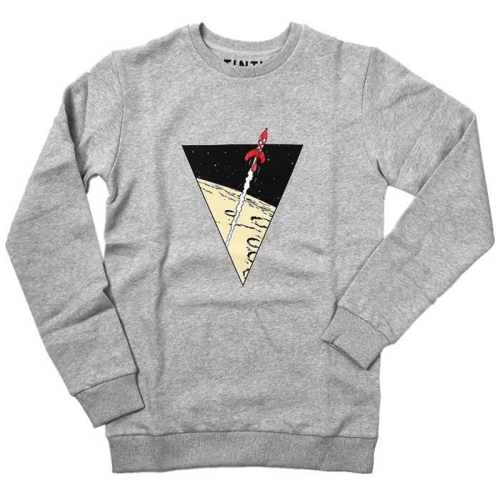 La fusée lunaire 2017 Sweat-shirt Les Aventures de Tintin Gris foncé