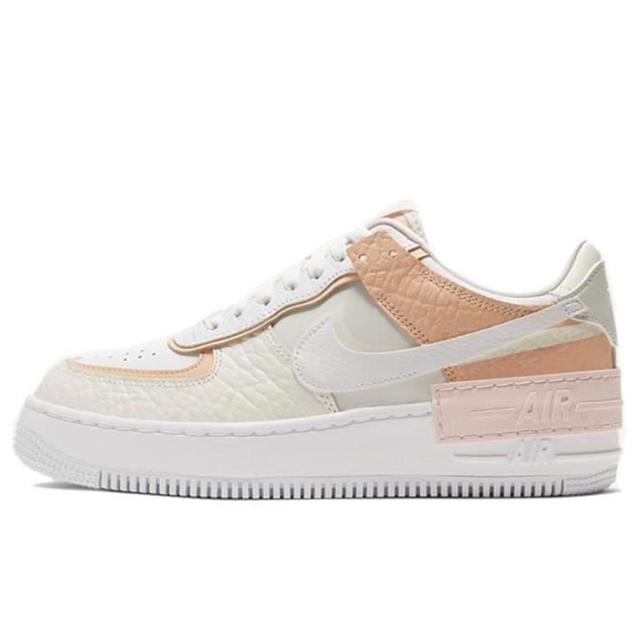 Nike Air Force 1 Shadow Basket Air Force One AF 1 Low Chaussures de Running  CK3172-002 Femme Beige - Cdiscount Chaussures