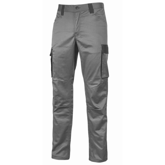 u-power - pantalon de travail gris foncé stretch et slim crazy