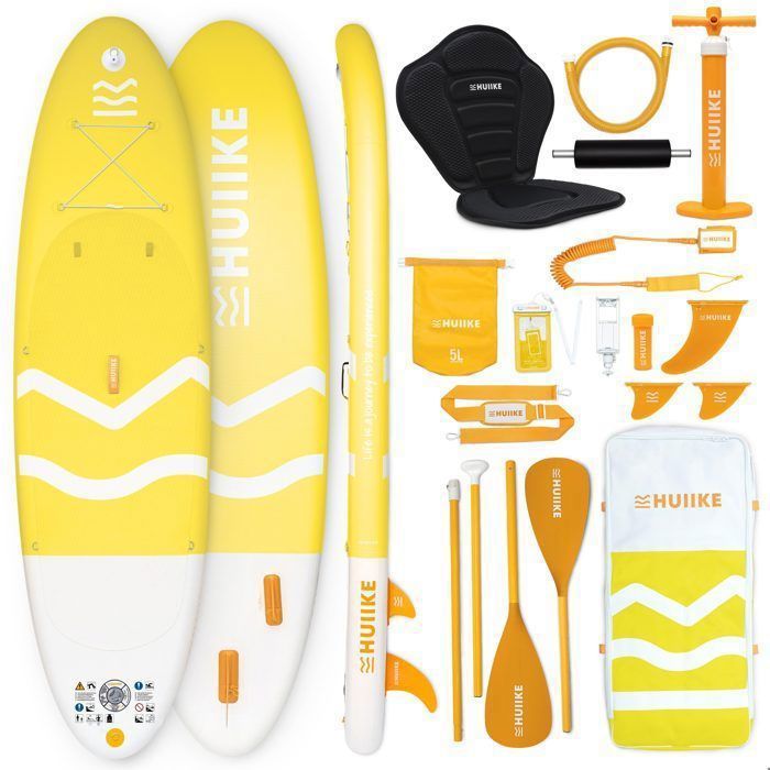 Paddle Gonflable - HUIIKE - Stand Up Paddle - Jaune