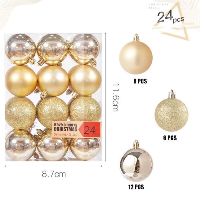 44 Pcs Boules De Noël En Plastique Incassable - Décoration Sapin - 2