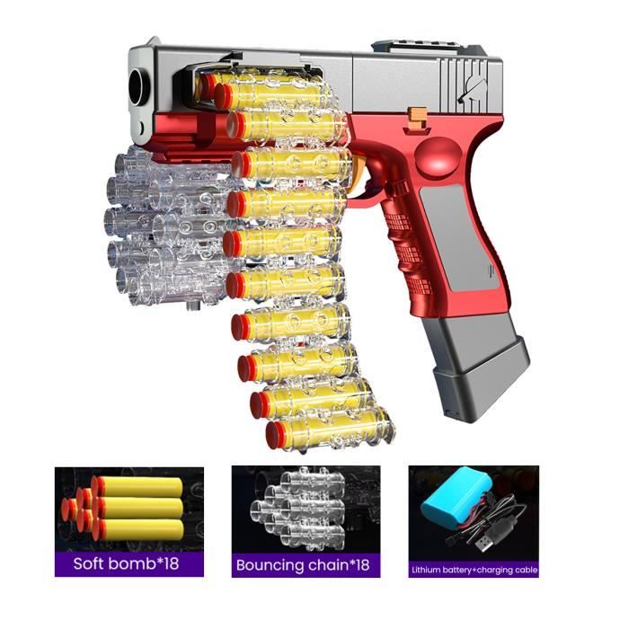 Pistolet Jouet à Balle Molle Glock Batterie de 500mAh Mode manuel