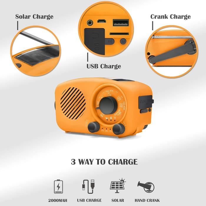 Lot De 2 Mini Chargeurs Manuels à Manivelle - Générateur USB Pour Téléphone, Lampe De Secours - Idéal Randonnée, Camping - 4