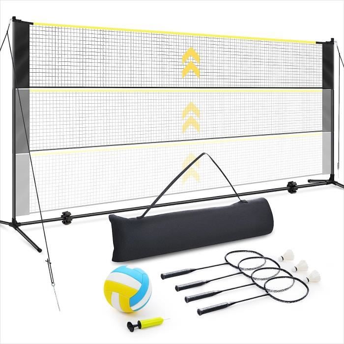 Filet Portable de Badminton Volley-Ball Portable Réglable en Hauteur  (107CM,120CM,155CM) avec Sac de Transport pour Les Sports I4 - Cdiscount  Sport