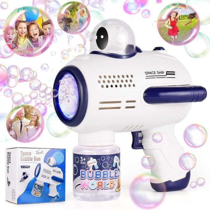Pistolet à bulles de savon pour enfants et adultes - pour bulles de savon automatiques & pistolet - avec réservoir - Machine à bulles de savon pour mariage et anniversaire