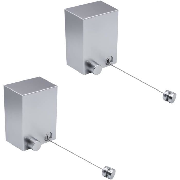 Corde à Linge Rétractable MUYIRTED - 4,2 M - Acier - Intérieur/Extérieur