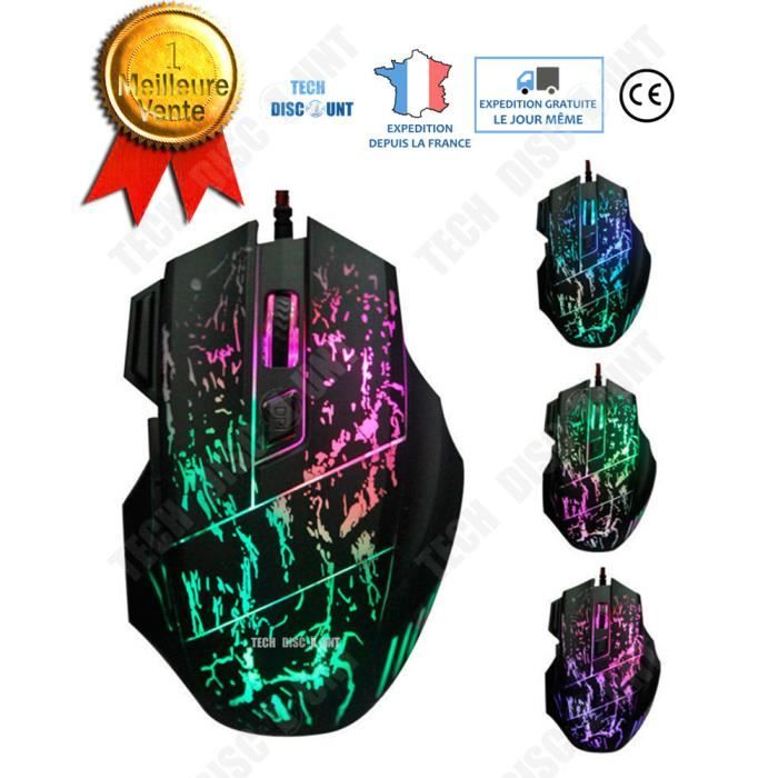 TD® souris optique filaire usb verticale ergonomique logitech gaming PC ordinateur portable haute définition suivi couleur noire