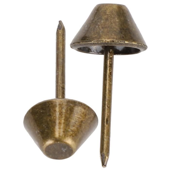 100 Clous D'ameublement Vintage Bronze Vert - Pour Tapisserie, Décoration Meubles, Sellerie (diverses Tailles)