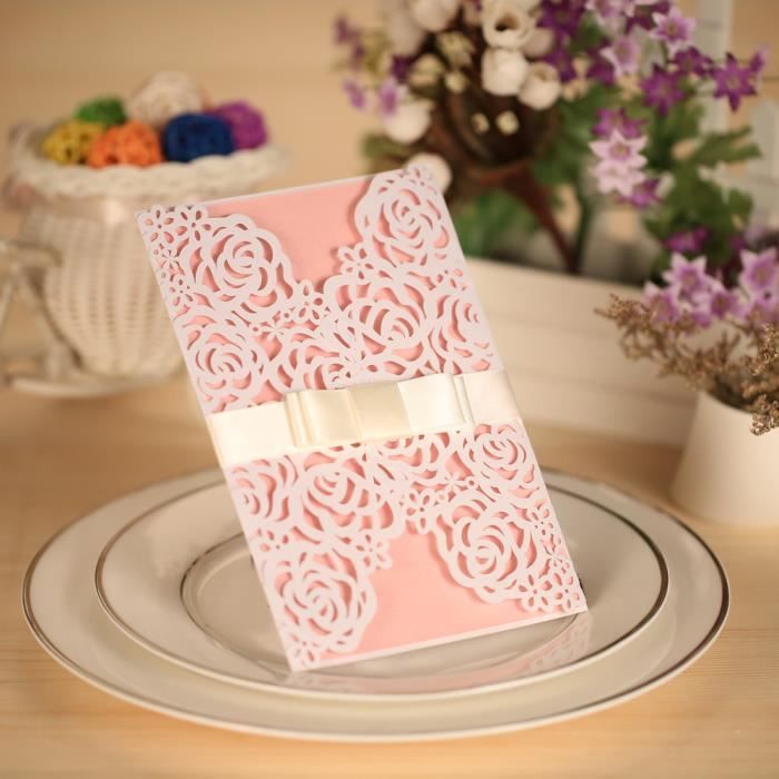 10 Cartes D’invitation Blanches Huacici Avec Feuilles Vierges – Parfaites Pour Mariage, Fiançailles, Anniversaire