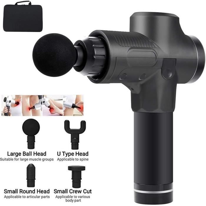 Pistolet De Massage Musculaire électrique Tamda - Percussion, 6 Têtes, Rechargeable USB