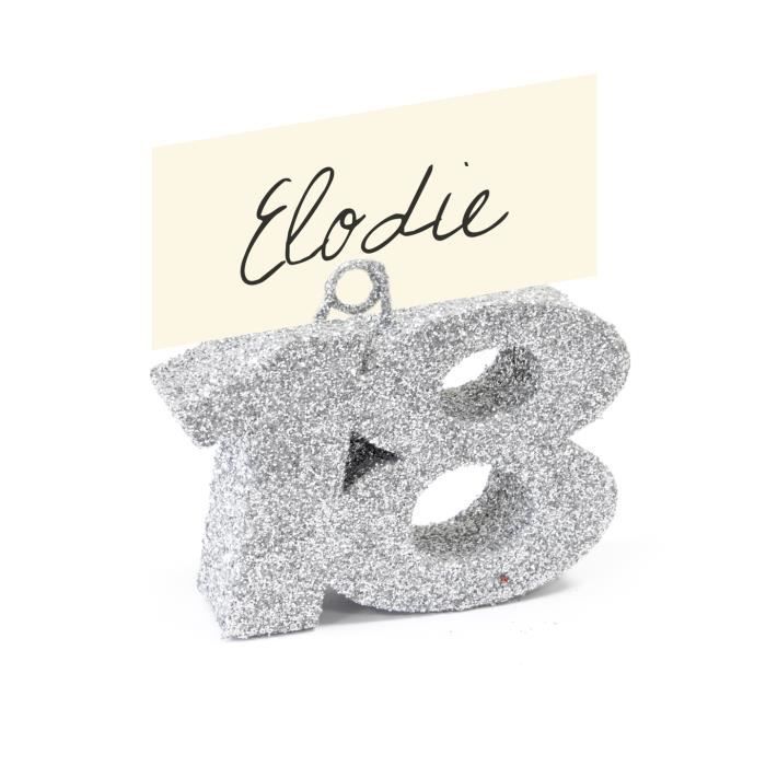 Lot De 10 Marques Place Anniversaire 18 Argent Cdiscount Maison