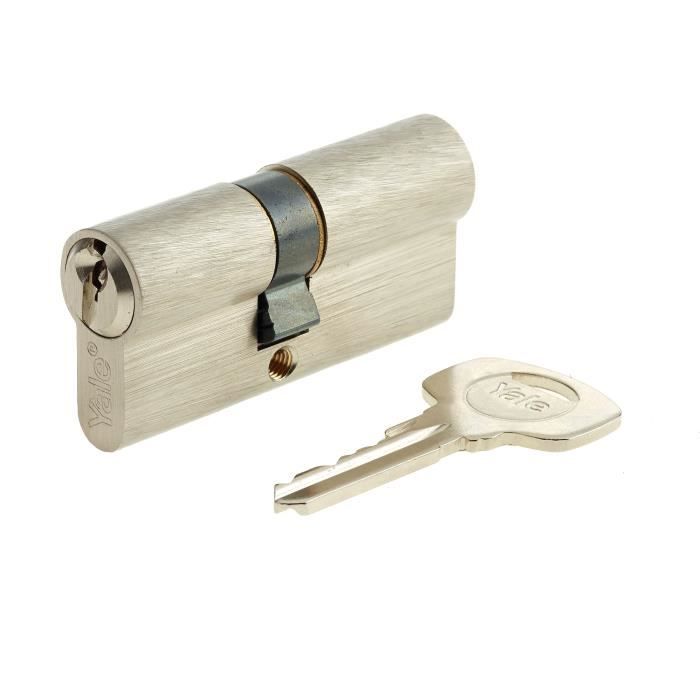 Cylindre YALE série 500+ 30x30 mm nickelé 5 goupilles 3 clés