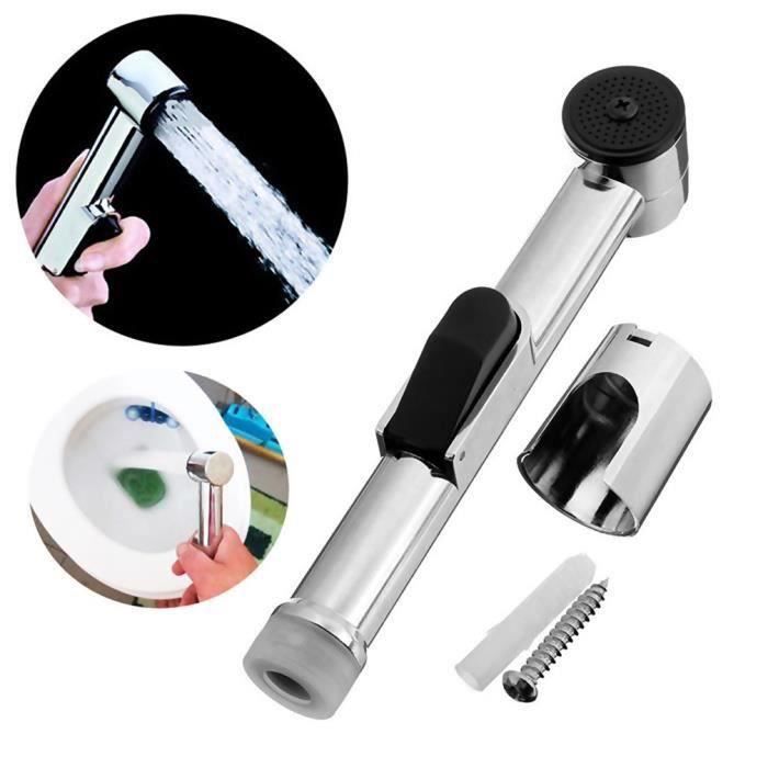 Shattaf Lot De 3 Pulvérisateurs De Bidet à Main En Acier Inoxydable Pour Lavabo De Salle De Bain Ou WC Avec Tuyau De 150 Cm Et Support (style 1 Shattaf Lot De 3 Pulvérisateurs De Bidet à Main En Acier Inoxydable Pour Lavabo De Salle De Bain Ou WC Avec Tuyau De 150 Cm Et Support (style 1
