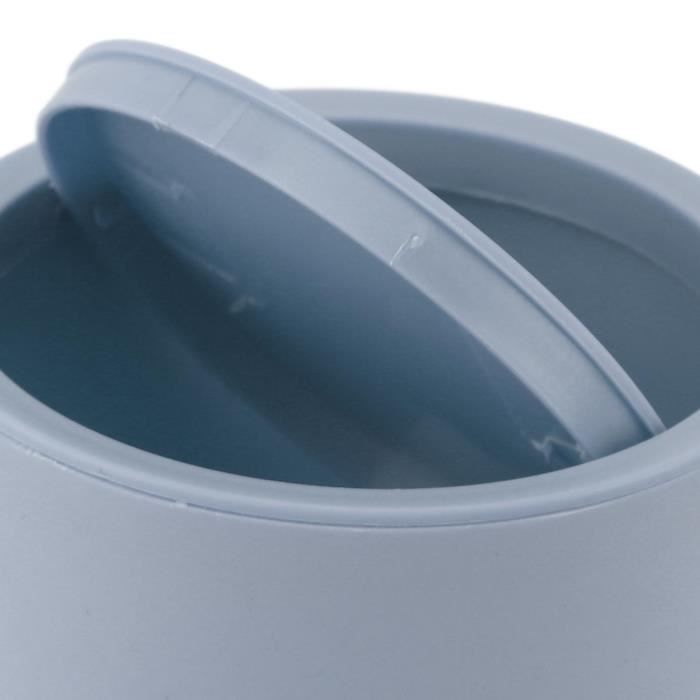 Mini Poubelle Avec Couvercle Pivotant - Design Compact Gris, Pour Bureau, Salle De Bain, Chambre, Cuisine - 10