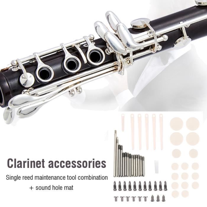 BETⓑRéparation de clarinette en métal Pièces d'entretien Vis Pads