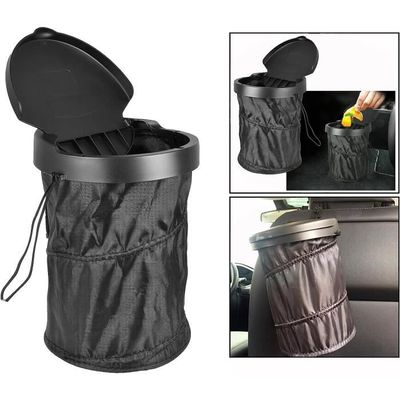 Poubelle de voiture, poubelle pliable portable, poubelle automatique  universelle Compression Sac poubelle de voiture pliable avec couvercle  poubelle pour bureau