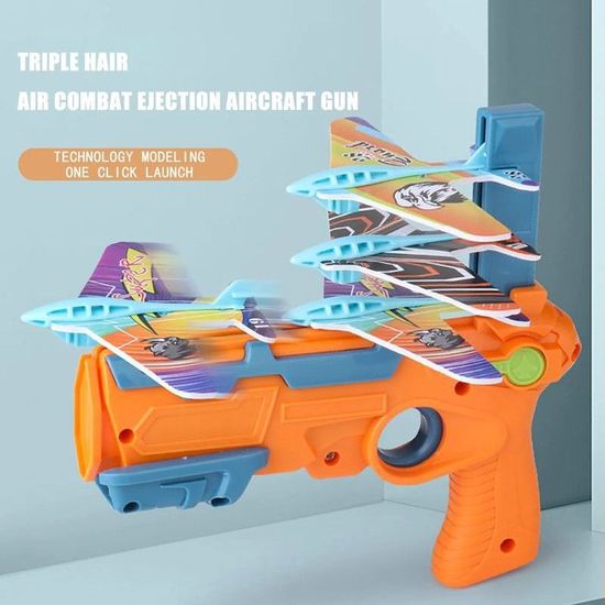 3 Packs De Jouets Lanceurs D'avion, 12,6 Pouces De Mousse LED Planeur Avion Catapulte, 2 Modes De Vol, Outdoor Sports Jouets Volants 4 5 6 7 8-12 Ans Garçons Filles Cadeaux D'anniversaire