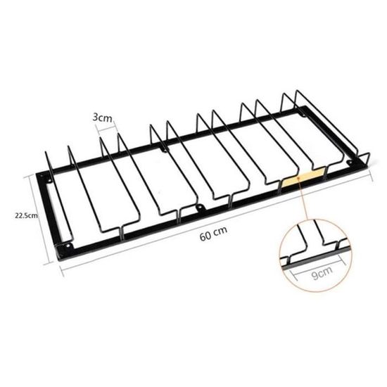 Porte-verres Suspendu YSTrillion – Sous Meuble Sans Perçage, Noir, Lot De 2, Pour Cuisine Et Bar