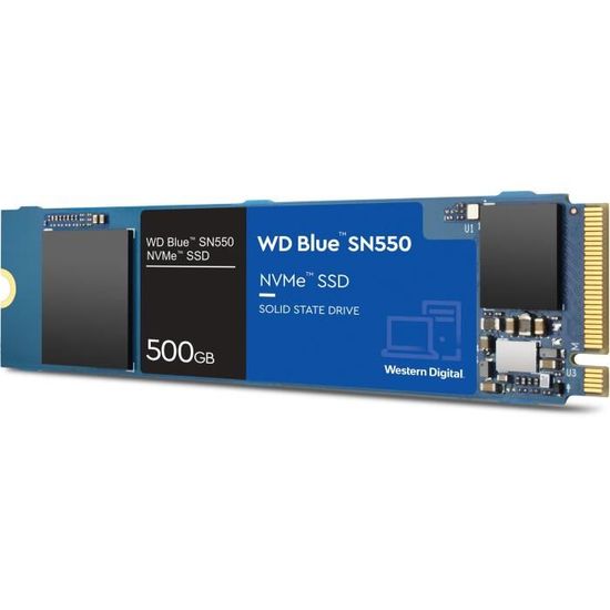 WD Blue™ - Disque SSD Interne - SN550 - 500Go - M.2 NVMe (WDS500G2B0C) -  Cdiscount Informatique