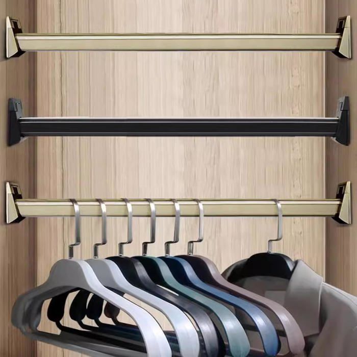 Barre penderie Supports de tringles de penderie en bois avec vis et Barre penderie Supports de tringles de penderie en bois avec vis et
