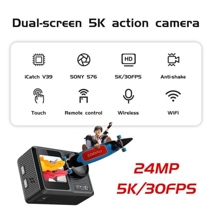 CAMPARK V40 Caméra Sport 4K /30FPS 20MP WiFi Action caméra 2.0LCD écran  Tactile étanche 40M - Cdiscount Appareil Photo
