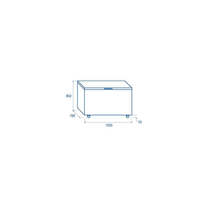 PROCOLD - congélateur coffre 500L, conservateur bahut, congélateur vitré