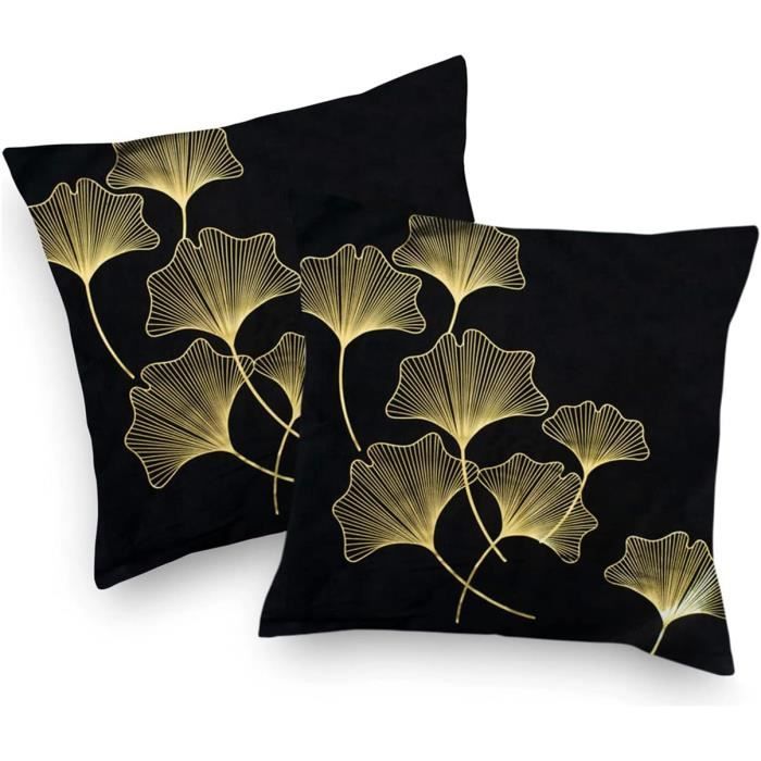 Coussin Velours Doré