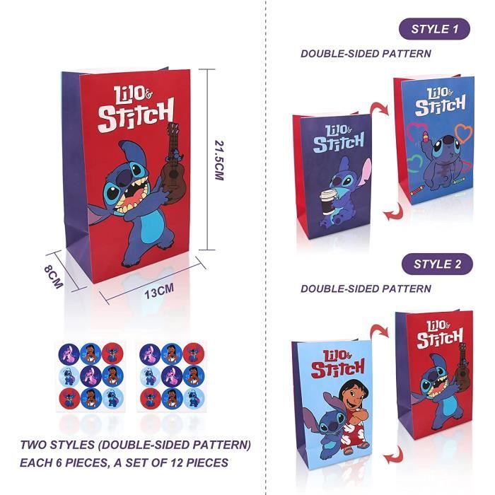 Lilo et Stitch Sac Cadeau, 12 pièces Sac Cadeau Lilo et Stitch