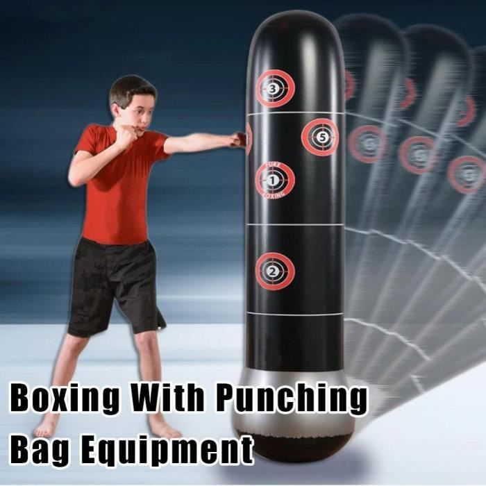 Sac de frappe sur pied boxing Punching Ball enfant 120cm - Bleu - Cdiscount  Sport