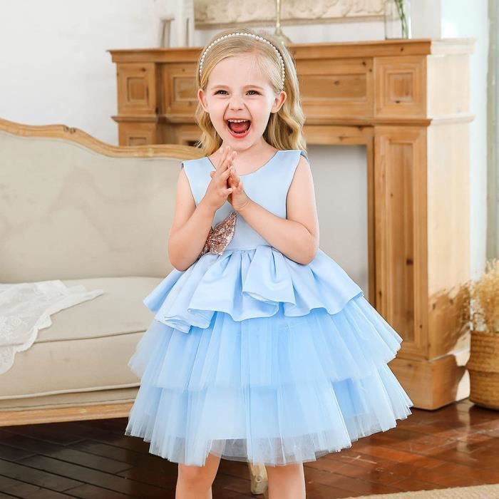 Robe tutu pour toute-petite fille  Robes sans manches à volants