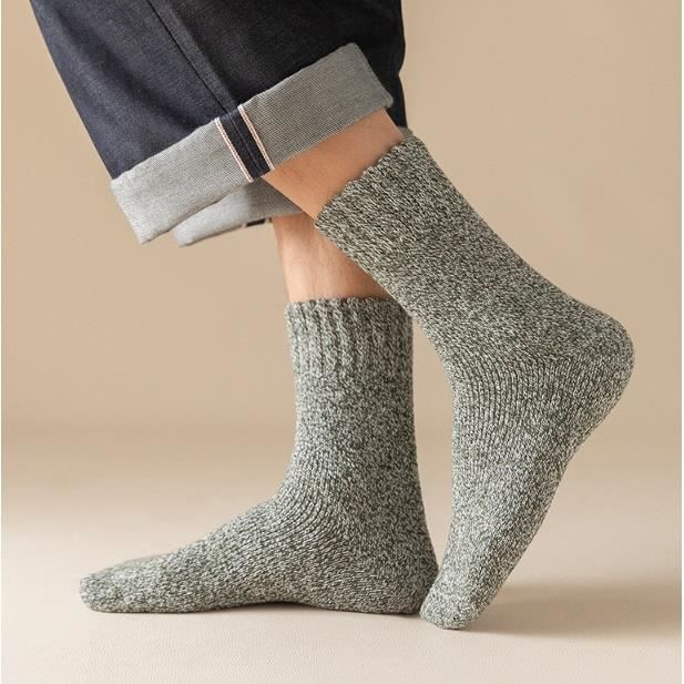 Chaussette Femme Hiver Chaude Thermiques Grosses Chaudes Laine Bleu Femme couleur de l image Cdiscount Pret a Porter