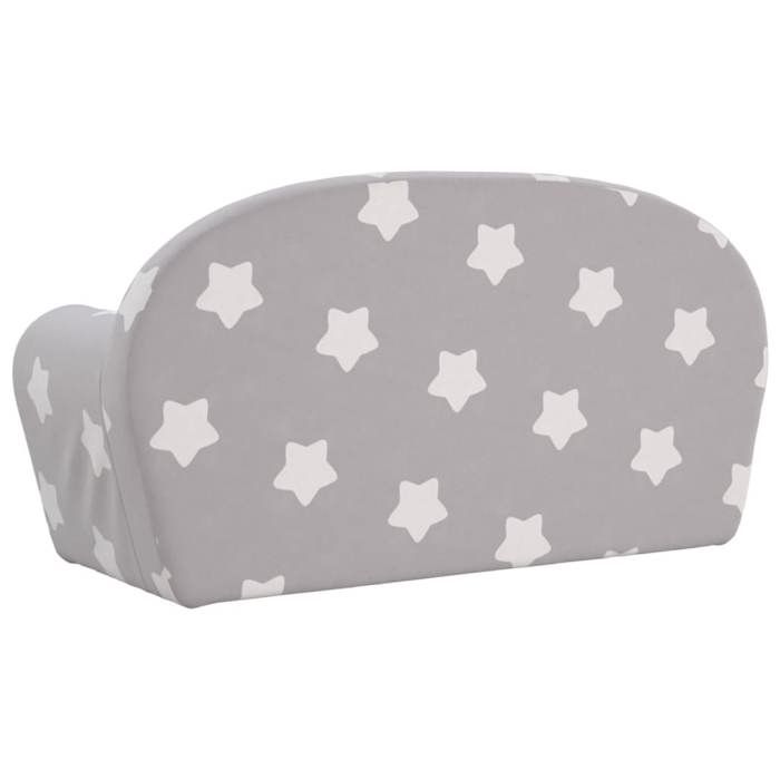 Générique Canapé pour Enfants 2 Places Gris Clair Peluche Douce,Meubles,Mobilier pour bébés & Tout-Petits,Gris,2.3 KG,356987