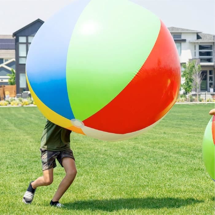 Maxi Ballon de plage gonflable fun et colore Diametre Geant XXL 107 cm Jeu  d eau piscine Set Balle de jeu jumbo et carte - Cdiscount Jeux - Jouets