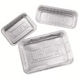 Petites barquettes en aluminium - WEBER - Lot de 10 - Récupération de jus de cuisson et graisses-2