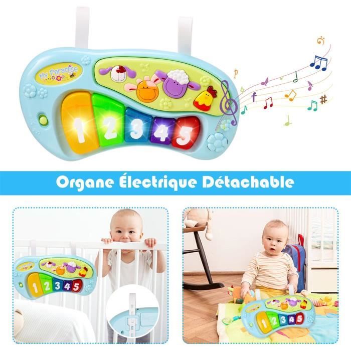 COSTWAY Trotteur volutif B b Musical 2 en 1 Table d Activit