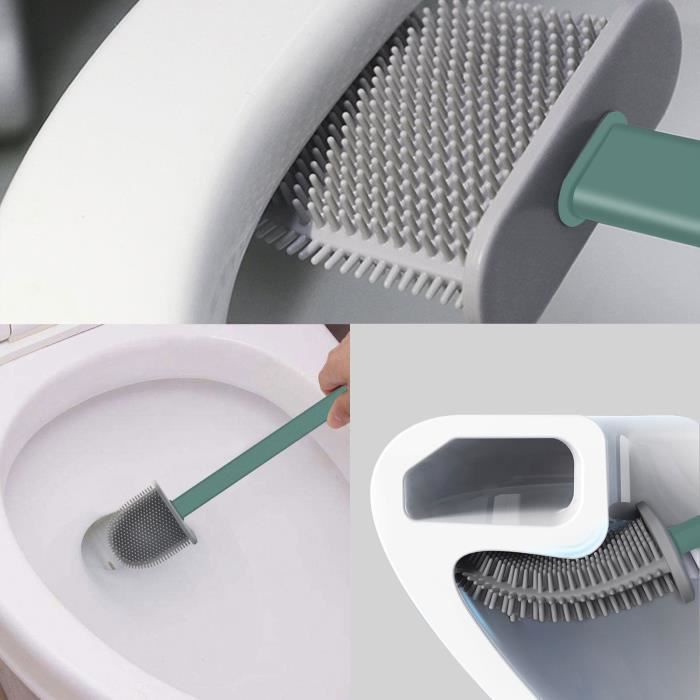 COC-7542325226756-brosse de toilette et support 4 pièces ensemble de  brosses pour cuvette de toilette porte-brosse de droguerie main