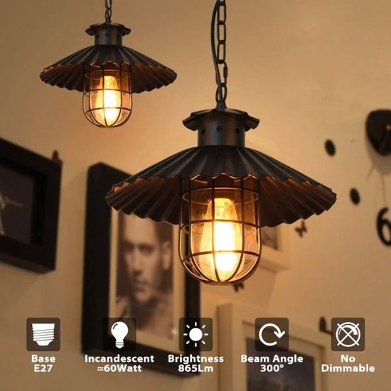 Lot de 6 Ampoules LED 6W Edison Vintage E27 - Ampoule à filament