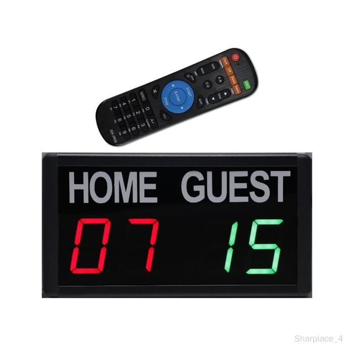 Tableau de score multisports à LED - Avec télécommande - Intérieur et extérieur : Devis sur