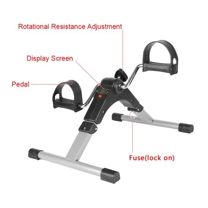Mini Vélo D’appartement Pliable – Pédalier électrique Avec écran LED, Résistance Réglable, Antidérapant, Pour Seniors Et Rééducation